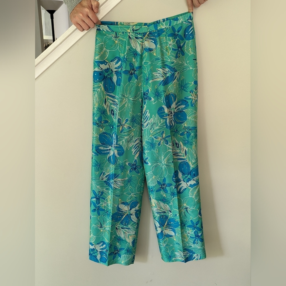 Vintage Adrianna Papell 100% Silk Pants